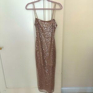 ASTR THE LABEL JEWEL SEQUIN MIDI DRESS SIZE SMALL